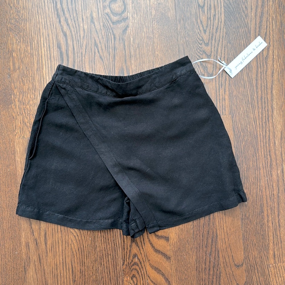 YOUNG FABULOUS & BROKE linen tennis skort